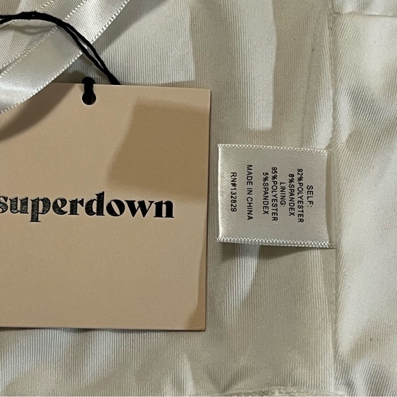 NWT REVOLVE SUPERDOWN Savannah Corset Top in White Large Bachelorette Bride - Picture 15 of 15